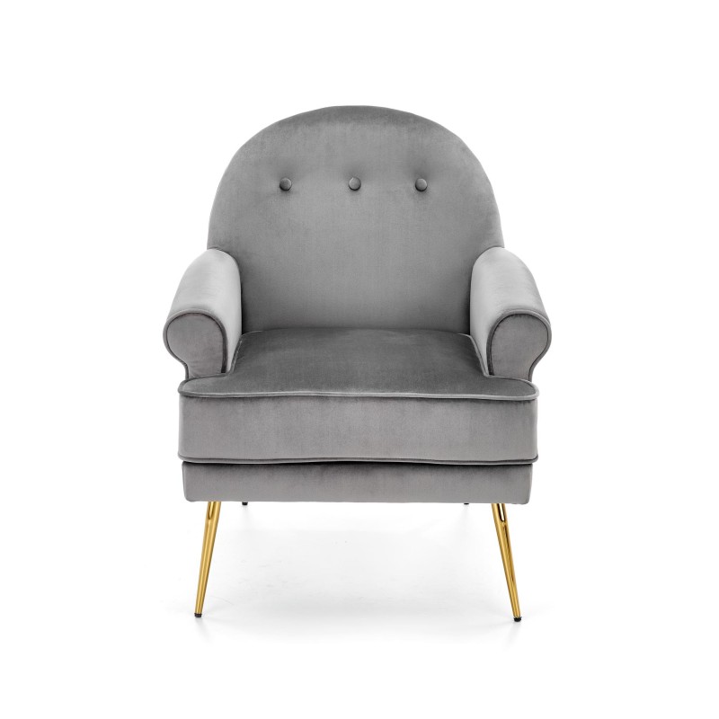 'SANTI Relaxation Chair in Ash Gray / Gold' 'SANTI Relaxation Chair in Ash Gray / Gold'