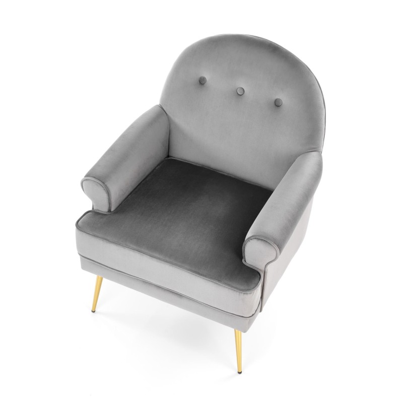 'SANTI Relaxation Chair in Ash Gray / Gold' 'SANTI Relaxation Chair in Ash Gray / Gold'