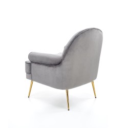 'SANTI Relaxation Chair in Ash Gray / Gold' 'SANTI Relaxation Chair in Ash Gray / Gold'