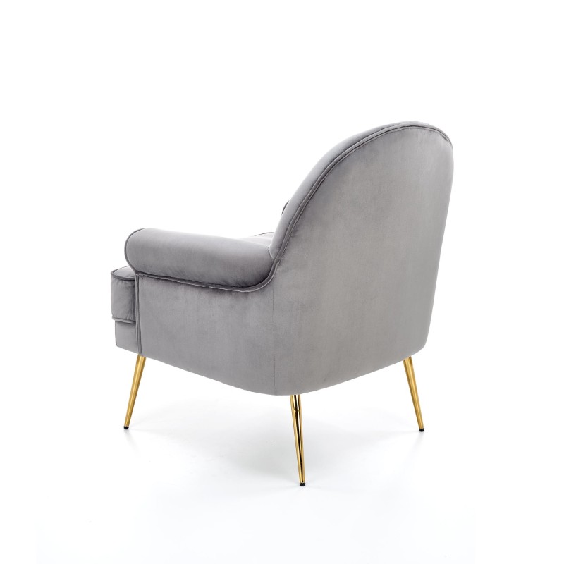 'SANTI Relaxation Chair in Ash Gray / Gold' 'SANTI Relaxation Chair in Ash Gray / Gold'