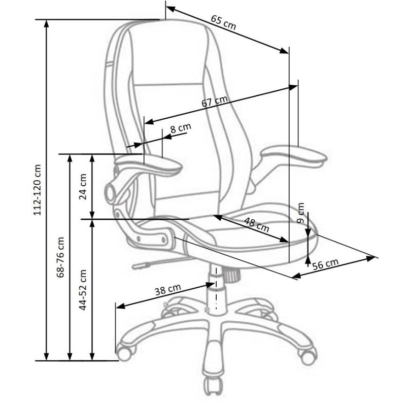 SATURN fotel gabinetowy popiel SATURN fotel gabinetowy popiel