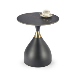 'SCALITA Black Marble Coffee Table / Black / Gold'