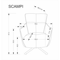 SCAMPI fotel wypoczynkowy, cappuccino (1p 1szt) SCAMPI fotel wypoczynkowy, cappuccino (1p 1szt)