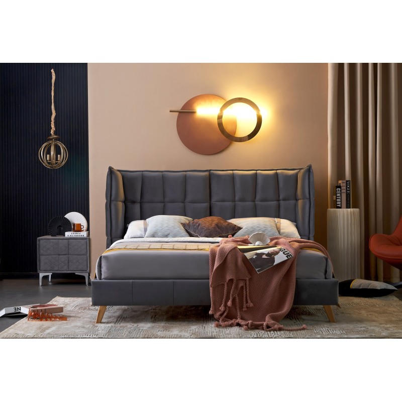 'SCANDINO Bed 160, Ash Grey' 'SCANDINO Bed 160, Ash Grey'