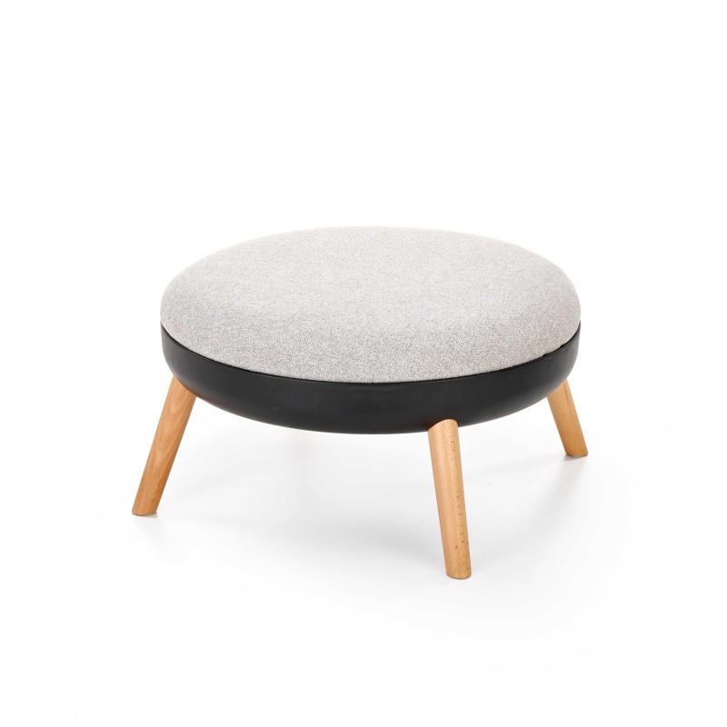 'SCANDI Footstool: Ash Grey, Black' 'SCANDI Footstool: Ash Grey, Black'