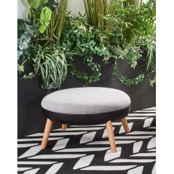 'SCANDI Footstool: Ash Grey, Black' 'SCANDI Footstool: Ash Grey, Black'