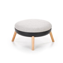 'SCANDI Footstool: Ash Grey, Black' 'SCANDI Footstool: Ash Grey, Black'