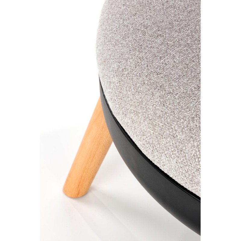 'SCANDI Footstool: Ash Grey, Black' 'SCANDI Footstool: Ash Grey, Black'
