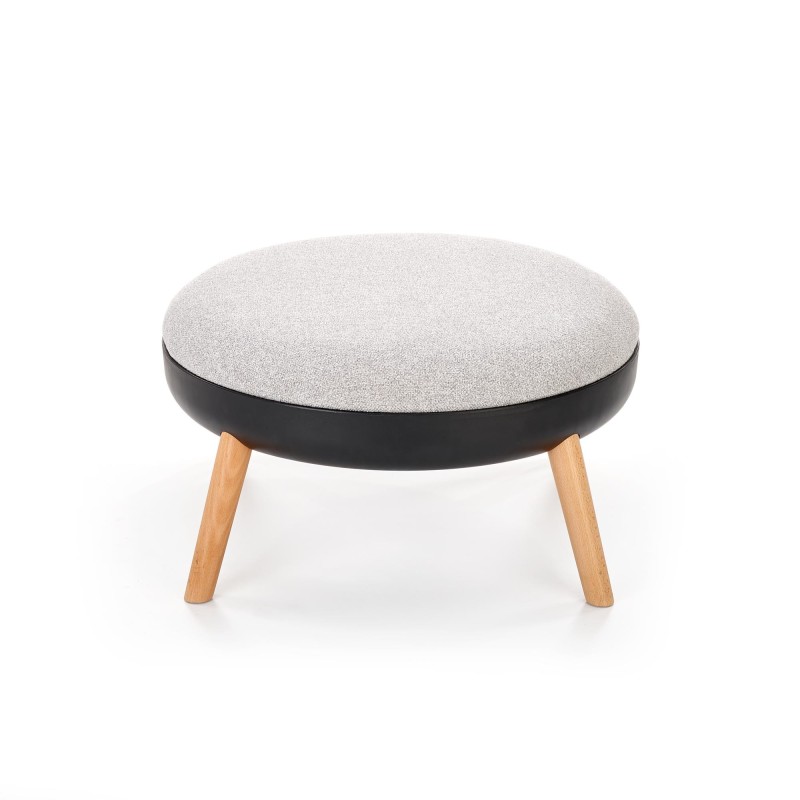 'SCANDI Footstool: Ash Grey, Black' 'SCANDI Footstool: Ash Grey, Black'