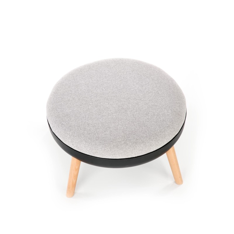 'SCANDI Footstool: Ash Grey, Black' 'SCANDI Footstool: Ash Grey, Black'