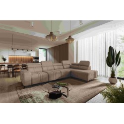 Exklusives Ecksofa Verona XI mit Schlaffunktion in Samtstoff, Vena 14 | Ihre Ideal Möbel