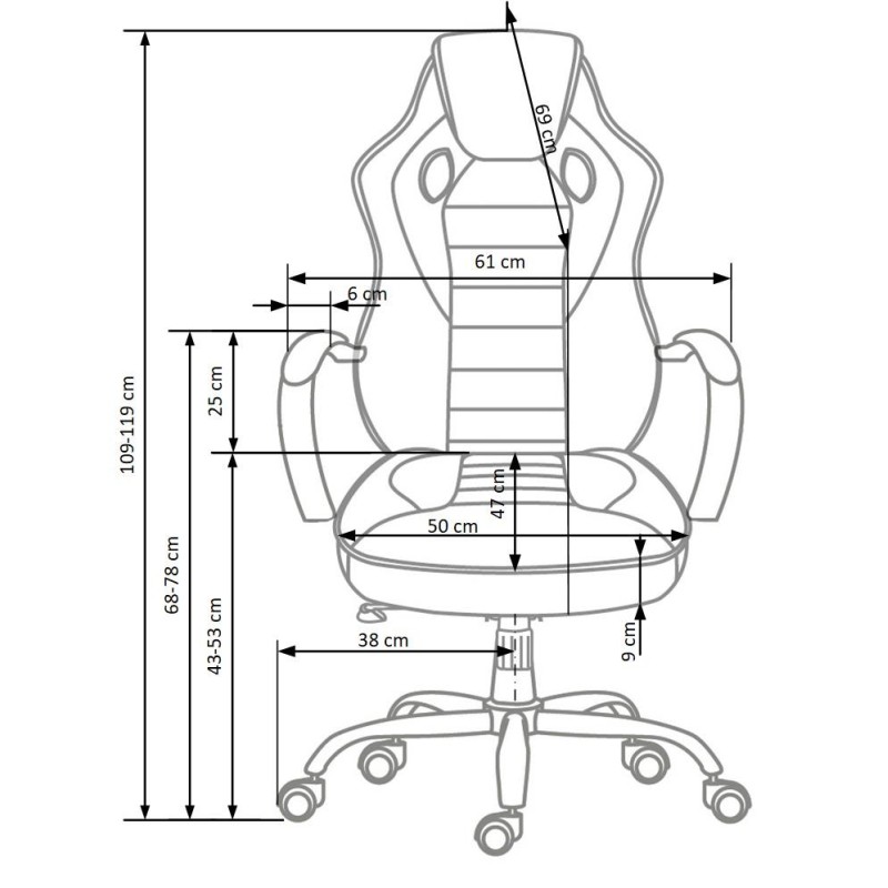'SCROLL Office Chair in Black / Red / Ash' 'SCROLL Office Chair in Black / Red / Ash'