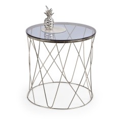 'SELENA Coffee Table, Frame - Chrome, Glass - Smoked' 'SELENA Coffee Table, Frame - Chrome, Glass - Smoked'
