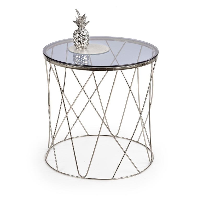 'SELENA Coffee Table, Frame - Chrome, Glass - Smoked' 'SELENA Coffee Table, Frame - Chrome, Glass - Smoked'