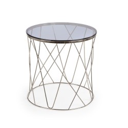'SELENA Coffee Table, Frame - Chrome, Glass - Smoked' 'SELENA Coffee Table, Frame - Chrome, Glass - Smoked'