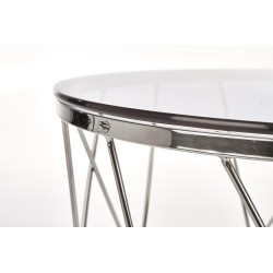 'SELENA Coffee Table, Frame - Chrome, Glass - Smoked' 'SELENA Coffee Table, Frame - Chrome, Glass - Smoked'