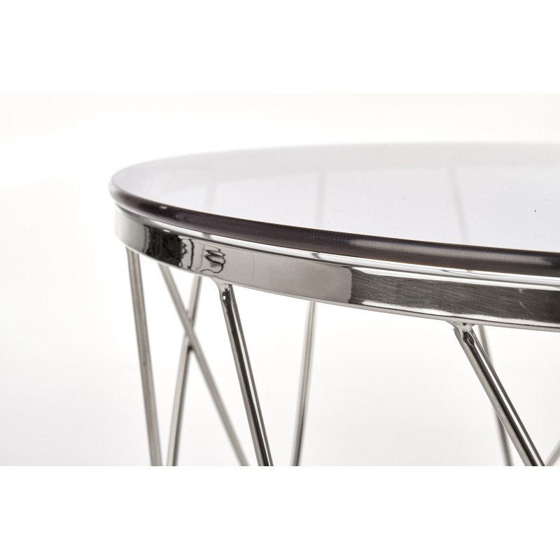 'SELENA Coffee Table, Frame - Chrome, Glass - Smoked' 'SELENA Coffee Table, Frame - Chrome, Glass - Smoked'
