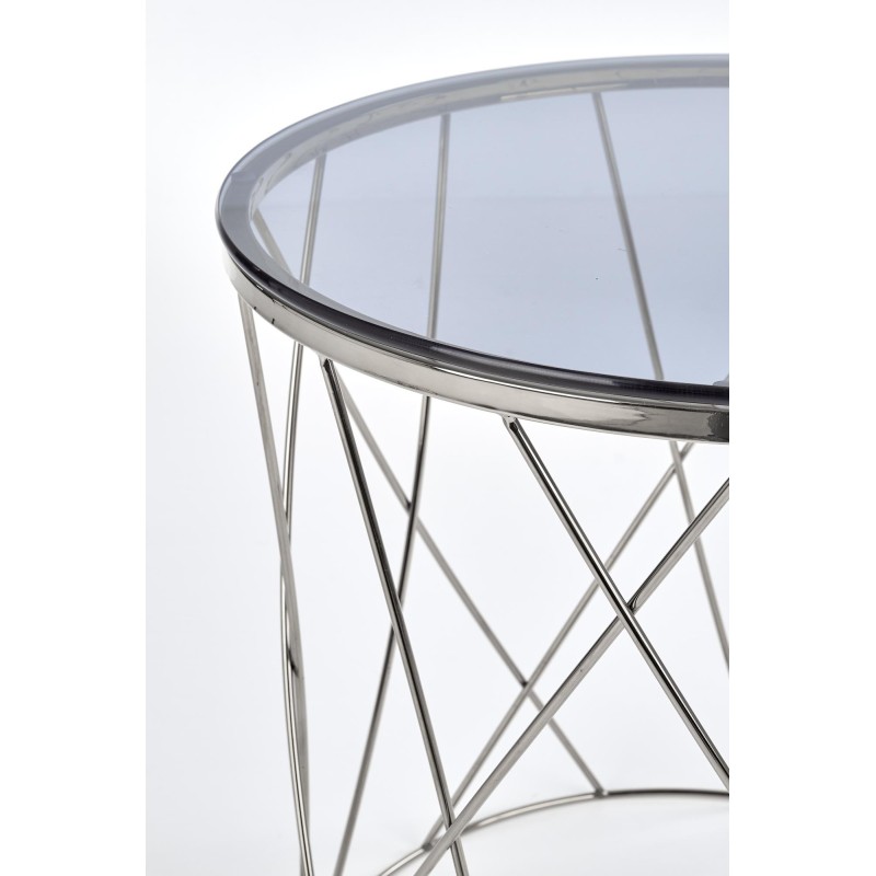'SELENA Coffee Table, Frame - Chrome, Glass - Smoked' 'SELENA Coffee Table, Frame - Chrome, Glass - Smoked'