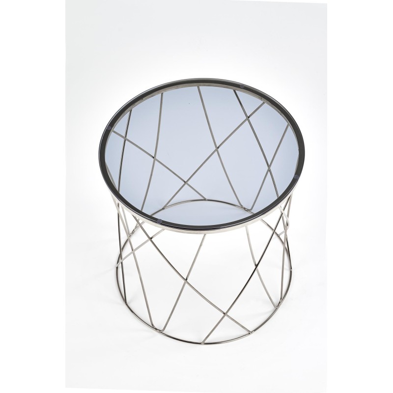 'SELENA Coffee Table, Frame - Chrome, Glass - Smoked' 'SELENA Coffee Table, Frame - Chrome, Glass - Smoked'