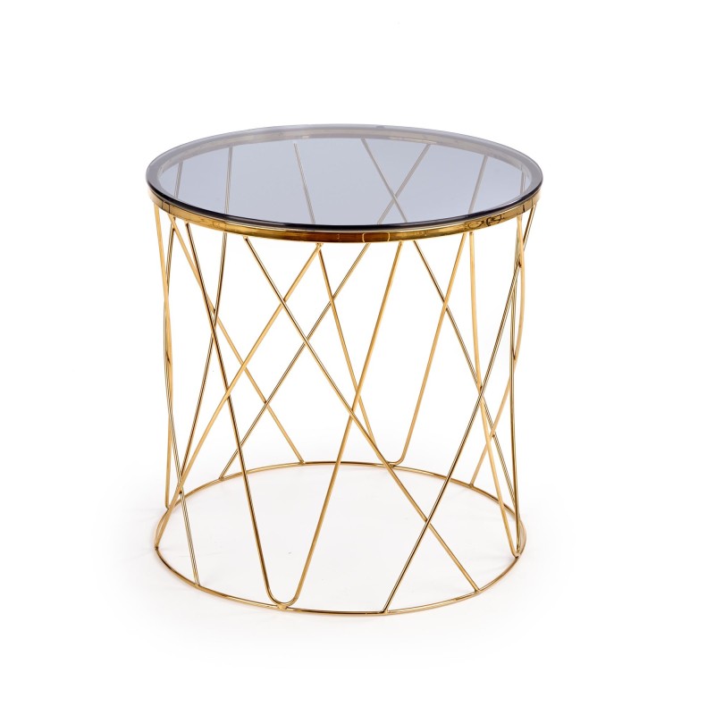 'SELENA Coffee Table, Frame - Gold, Glass - Smoked' 'SELENA Coffee Table, Frame - Gold, Glass - Smoked'