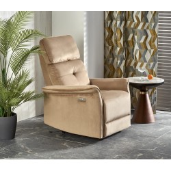 'SEMIR Electric Reclining Armchair with USB Port, Beige'