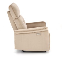 'SEMIR Electric Reclining Armchair with USB Port, Beige' 'SEMIR Electric Reclining Armchair with USB Port, Beige'