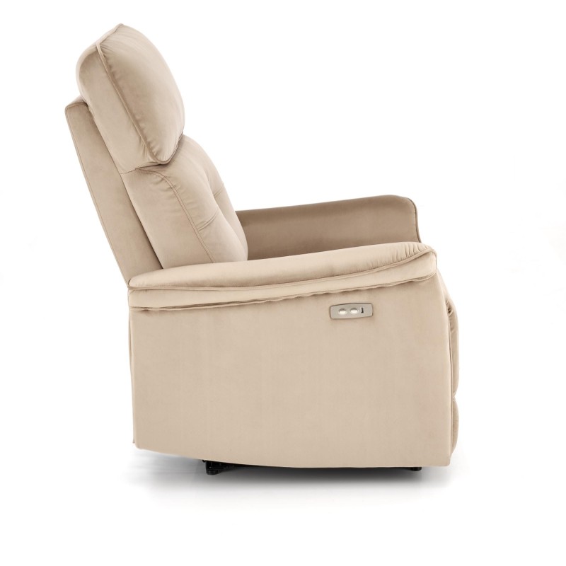 'SEMIR Electric Reclining Armchair with USB Port, Beige' 'SEMIR Electric Reclining Armchair with USB Port, Beige'