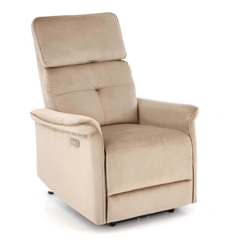 'SEMIR Electric Reclining Armchair with USB Port, Beige' 'SEMIR Electric Reclining Armchair with USB Port, Beige'