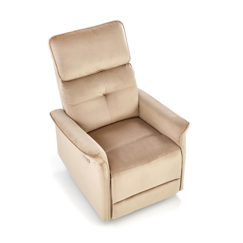 'SEMIR Electric Reclining Armchair with USB Port, Beige' 'SEMIR Electric Reclining Armchair with USB Port, Beige'