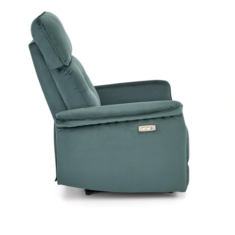 'SEMIR Electric Reclining Armchair with USB Port, Dark Green' 'SEMIR Electric Reclining Armchair with USB Port, Dark Green'