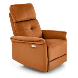 'SEMIR Electric Reclining Armchair with USB Port, Cinnamon'