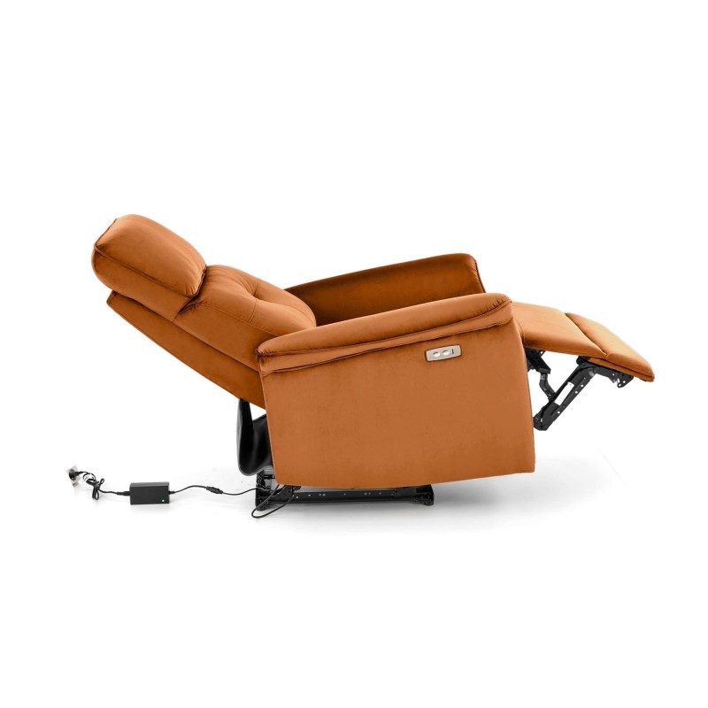 'SEMIR Electric Reclining Armchair with USB Port, Cinnamon' 'SEMIR Electric Reclining Armchair with USB Port, Cinnamon'
