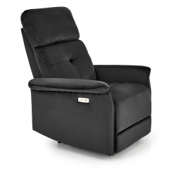 'SEMIR Electric Reclining Armchair with USB Port, Black'