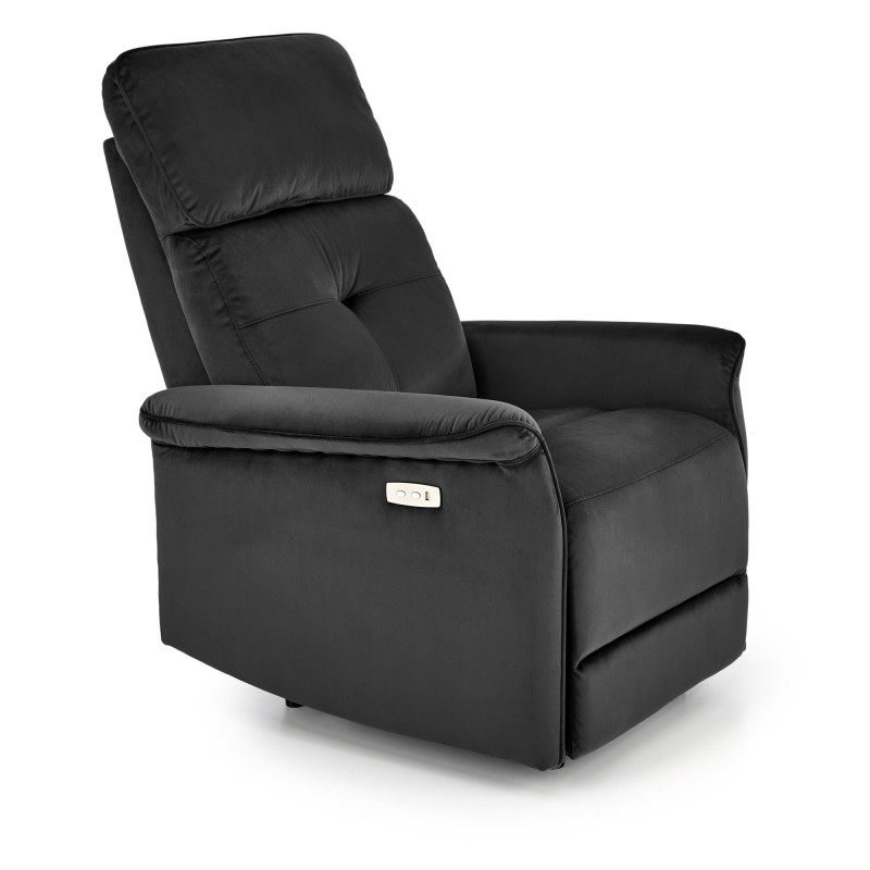 'SEMIR Electric Reclining Armchair with USB Port, Black' 'SEMIR Electric Reclining Armchair with USB Port, Black'