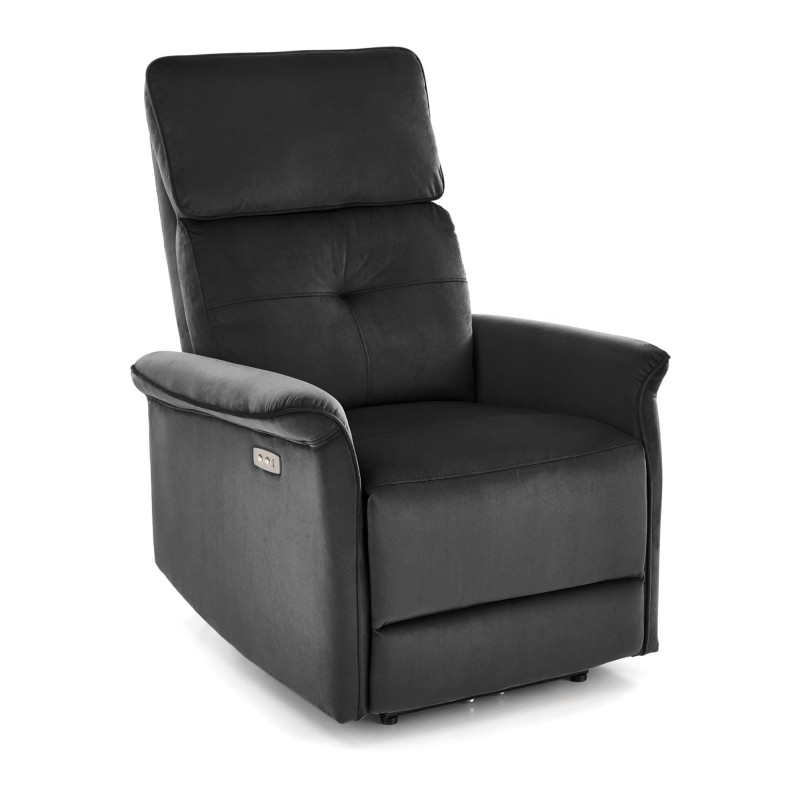 'SEMIR Electric Reclining Armchair with USB Port, Black' 'SEMIR Electric Reclining Armchair with USB Port, Black'