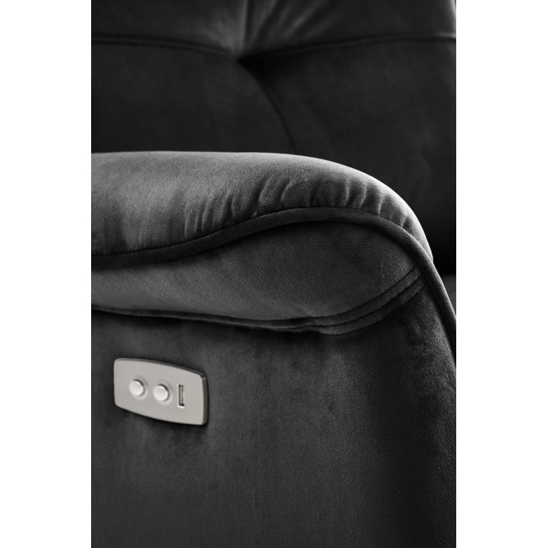 'SEMIR Electric Reclining Armchair with USB Port, Black' 'SEMIR Electric Reclining Armchair with USB Port, Black'