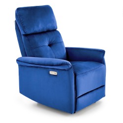 'SEMIR Electric Reclining Armchair with USB Port, Navy Blue'