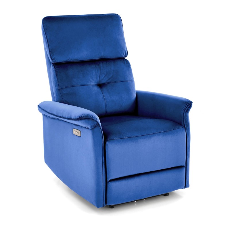 'SEMIR Electric Reclining Armchair with USB Port, Navy Blue' 'SEMIR Electric Reclining Armchair with USB Port, Navy Blue'