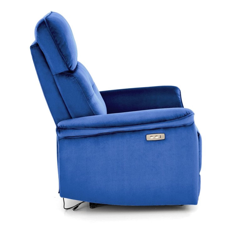 'SEMIR Electric Reclining Armchair with USB Port, Navy Blue' 'SEMIR Electric Reclining Armchair with USB Port, Navy Blue'