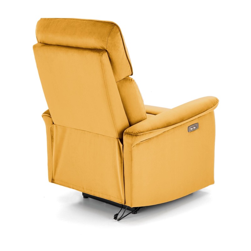 'SEMIR Electric Reclining Armchair with USB Port, Mustard' 'SEMIR Electric Reclining Armchair with USB Port, Mustard'