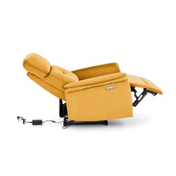 'SEMIR Electric Reclining Armchair with USB Port, Mustard' 'SEMIR Electric Reclining Armchair with USB Port, Mustard'