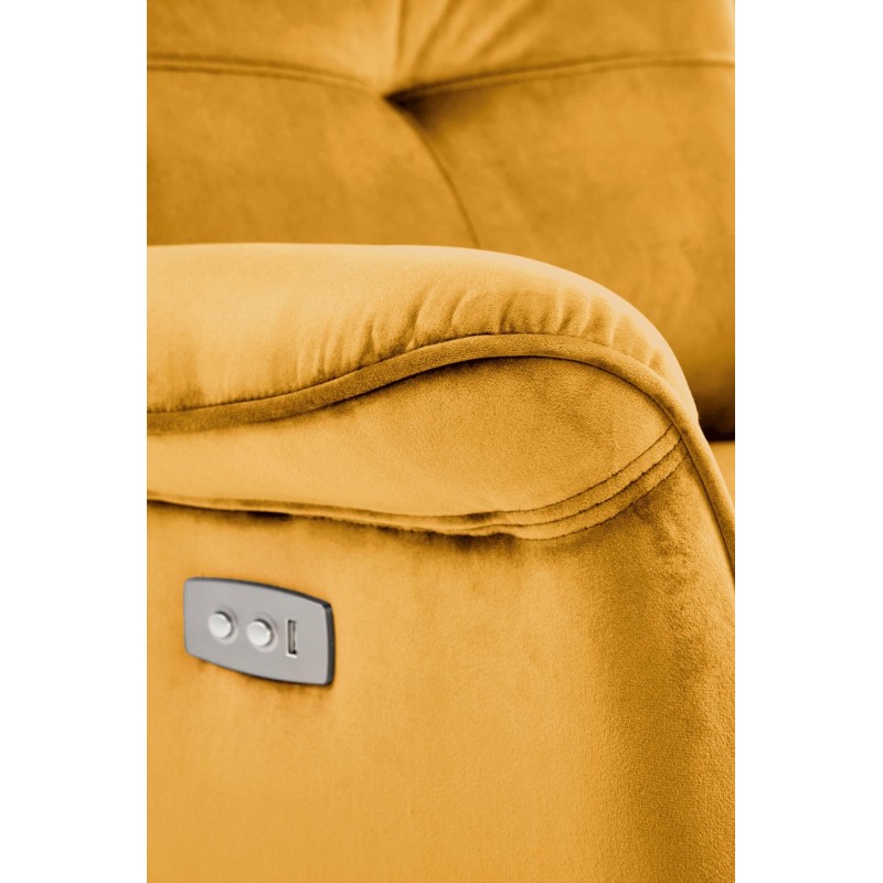 'SEMIR Electric Reclining Armchair with USB Port, Mustard' 'SEMIR Electric Reclining Armchair with USB Port, Mustard'