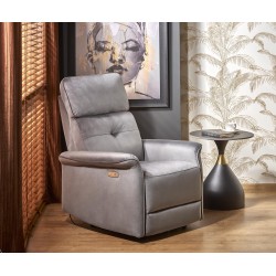 'SEMIR Electric Reclining Armchair with USB Port, Ash Grey'