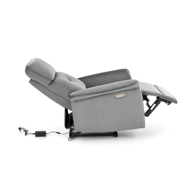 'SEMIR Electric Reclining Armchair with USB Port, Ash Grey' 'SEMIR Electric Reclining Armchair with USB Port, Ash Grey'