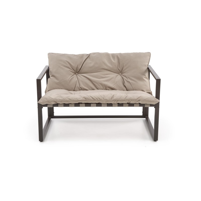 SHARK zestaw ogrodowy ( sofa + fotel 2x + ława ), ciemny brąz / cappuccino (1p 1szt) SHARK zestaw ogrodowy ( sofa + fotel 2x + ława ), ciemny brąz / cappuccino (1p 1szt)