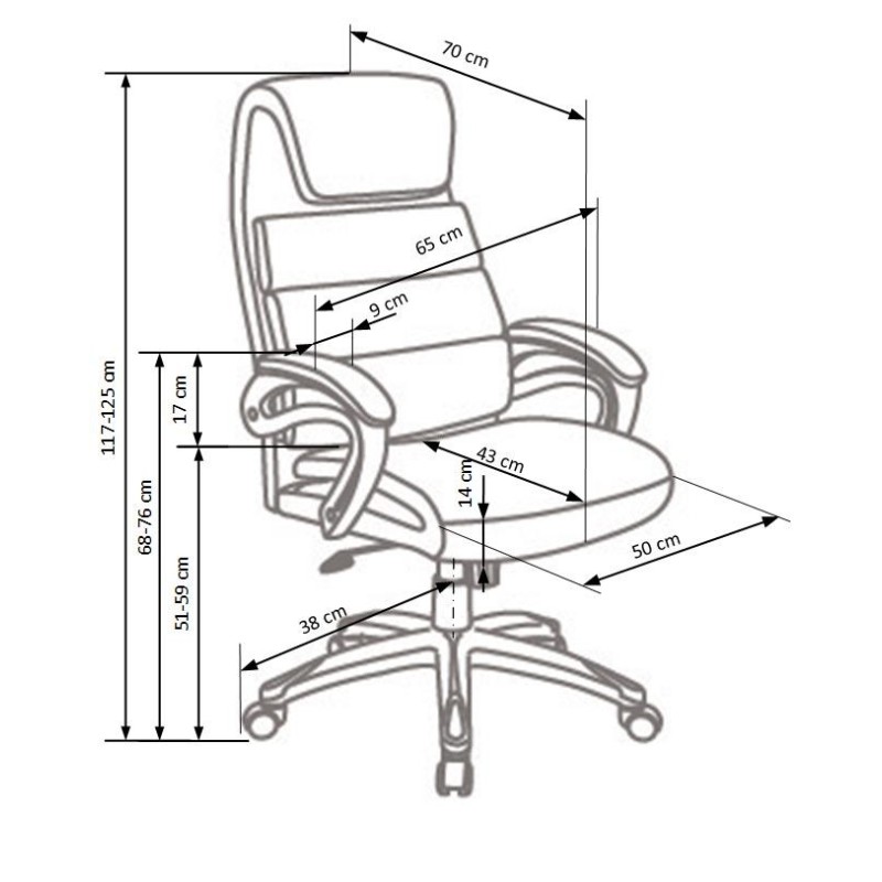 'SIDNEY Black Office Chair' 'SIDNEY Black Office Chair'