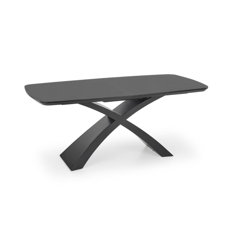 'SILVESTRO Extendable Table Top - Dark Ash, Leg - Black' 'SILVESTRO Extendable Table Top - Dark Ash, Leg - Black'