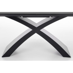 'SILVESTRO Extendable Table Top - Dark Ash, Leg - Black' 'SILVESTRO Extendable Table Top - Dark Ash, Leg - Black'