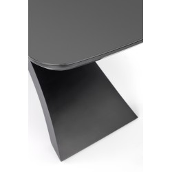 'SILVESTRO Extendable Table Top - Dark Ash, Leg - Black' 'SILVESTRO Extendable Table Top - Dark Ash, Leg - Black'