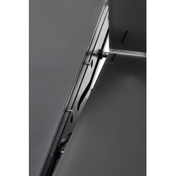 'SILVESTRO Extendable Table Top - Dark Ash, Leg - Black' 'SILVESTRO Extendable Table Top - Dark Ash, Leg - Black'